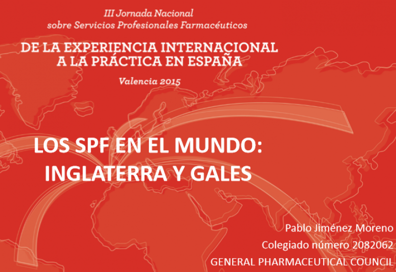 III Jornada nacional de servicios profesionales farmacéuticos. SPF en Reino Unido (Pablo Jiménez)