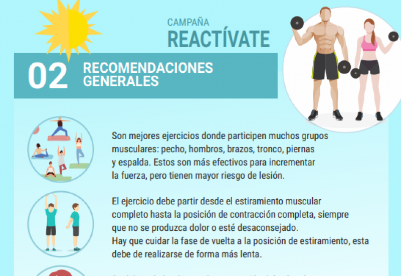 'Reactívate: verano': beneficios de los ejercicios de fuerza